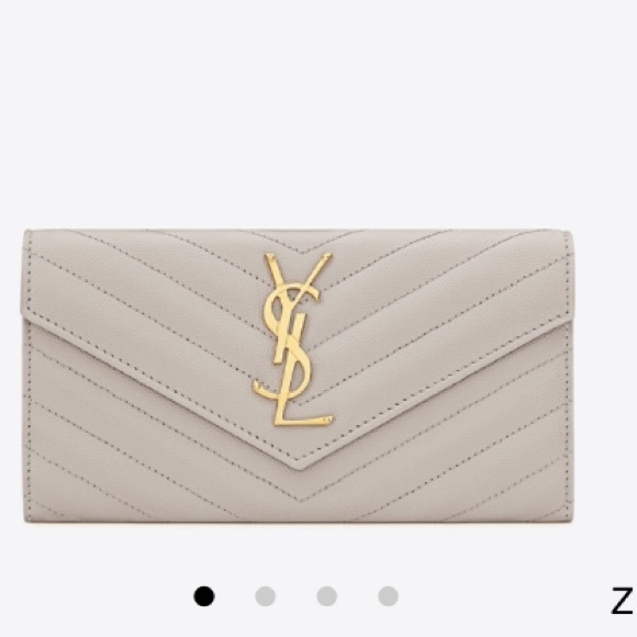 Yves Saint Laurent Handbags - Yves St Laurent large wallet. In Blanc Vintage